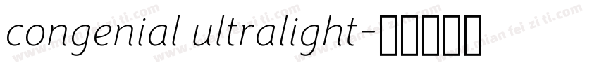 congenial ultralight字体转换